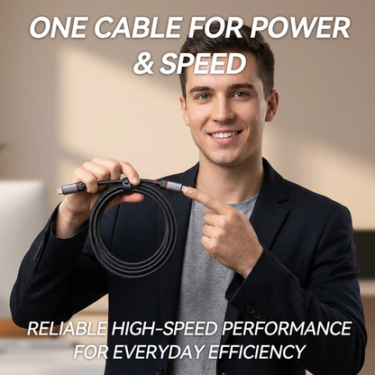 ⚡ 240W USB-C Braided Cable – Ultra-Fast Charging & 10Gbps Data Transfer for USB-C Devices
