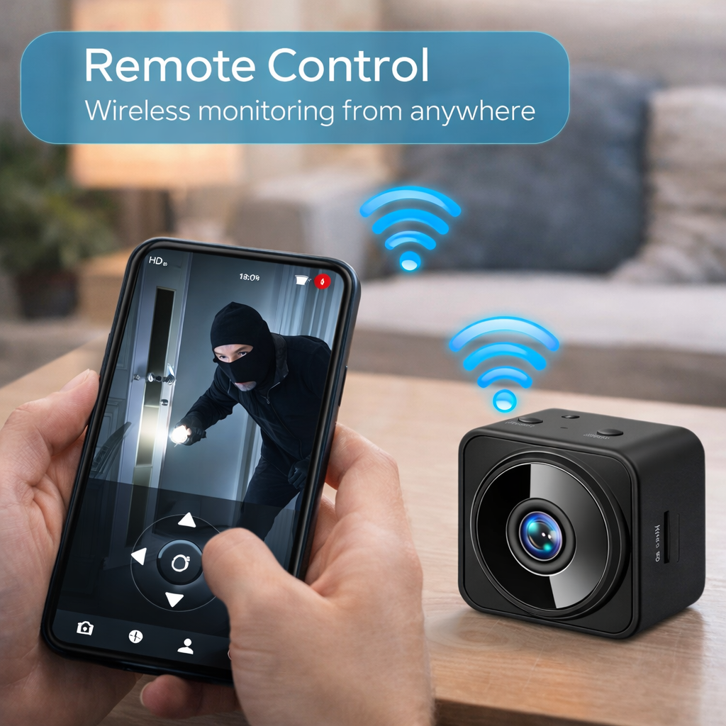 📷 Mini HD WiFi Security Camera – Night Vision, Wireless Monitoring & Motion Detection