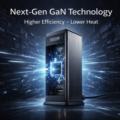 🔋 1000W GaN 10-Port Charging Station – High-Speed USB-C & USB-A Hub for Smartphones, Tablets & Laptops