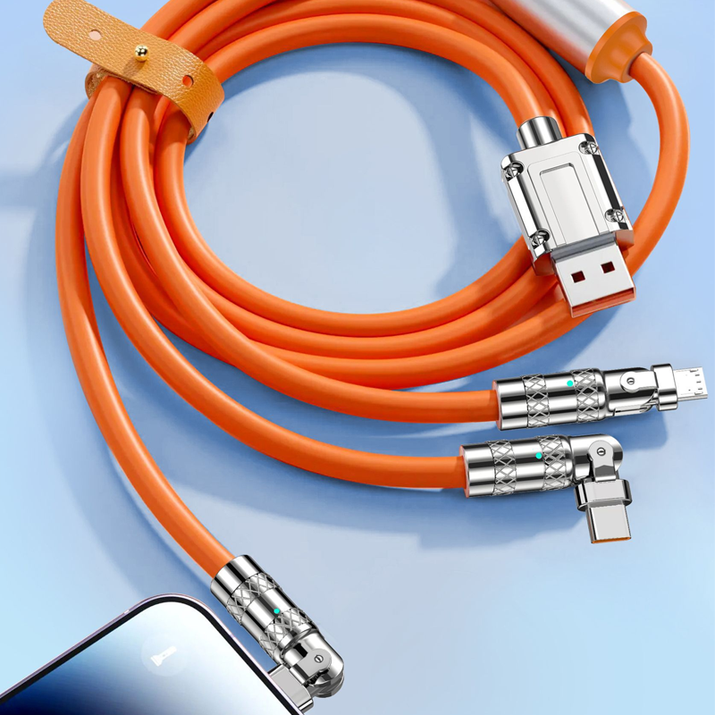 ⌛limited-time 50% off🔥120W 3 in 1 Rotating Elbow Fast Charging Data Cable⚡